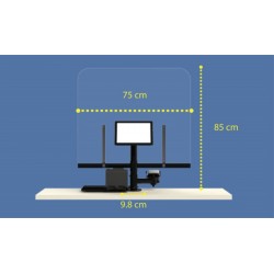 ΑΣΠΙΔΑ PLEXI GLASS ΜΕ ΒΑΣΗ POS ΚΑΙ ΕΚΤΥΠΩΤΗ